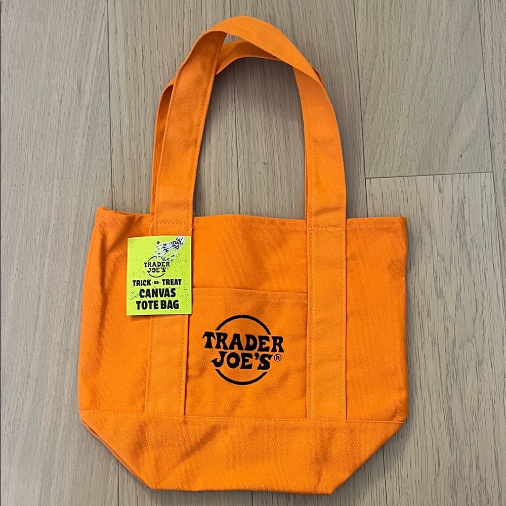NWT Trader Joe’s Halloween themed mini orange tote